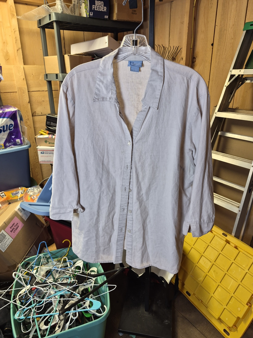 Classic Elements Men's Light Lavender Button-Down Shirt Bin 65